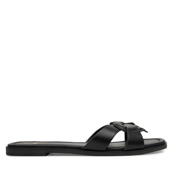 Klapki LOVE MOSCHINO. Czarne klapki Love Moschino, bez wzorów, bez obcasa, bez zapięcia. Za 459.99 zł.