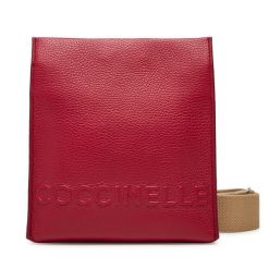 Torebka Coccinelle. Czerwone listonoszki Coccinelle, bez wzorów, bez dodatków. Za 919.99 zł.