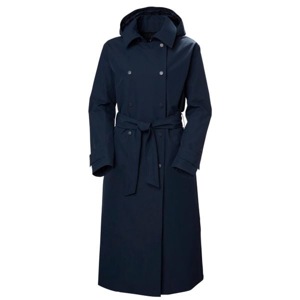 Damska długa kurtka Helly Hansen Avenue Trench. Niebieskie kurtki Helly Hansen, l, bez wzorów, z materiału, klasyczne, bez kaptura. Za 931.50 zł.