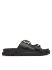 MEXX Klapki EO-MX/021C-HY Czarny. Czarne klapki Mexx, bez wzorów, ze skóry, bez obcasa, bez zapięcia. Za 249.99 zł.