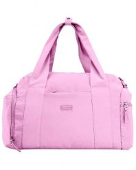 Torba sportowa WINGS SOLENNE z kieszenią na buty i pasem na walizkę PINK. Czerwone buty treningowe Wings, bez wzorów, z materiału, na ramię. Za 129.90 zł.