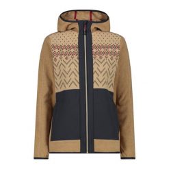 Polar z kapturem dla kobiet CMP. Brązowe bluzy z polaru CMP, bez wzorów, z polaru, trekkingowe. W wyprzedaży za 351.55 zł.