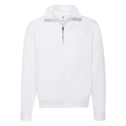 Bluza Fruit Of The Loom Classic Zip Neck Adult Biała. Białe bluzy fruit of the loom, s, bez wzorów, z bawełny, klasyczne, bez ramiączek, bez kaptura. Za 184.99 zł.