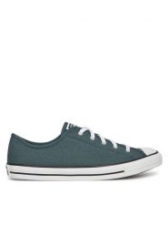 Converse Trampki Chuck Taylor All Star Dainty A12566C Zielony. Zielone trampki Converse, bez wzorów, z materiału, retro, bez zapięcia. Za 209.99 zł.