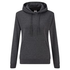 Bluza Damska Z Kapturem Classic Heather. Szare bluzy fruit of the loom, s, bez wzorów, bez ramiączek, z kapturem. Za 127.99 zł.
