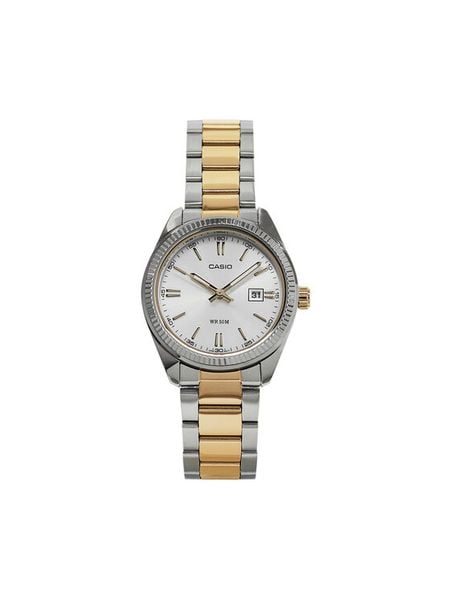 Casio Zegarek LTP-1302PSG-7AVEG Srebrny. Szare, analogowe zegarki Casio, srebrne. Za 309.99 zł.