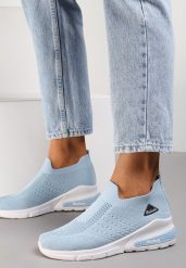 Jasnoniebieskie Buty Sportowe Amathane. Niebieskie buty sportowe lifestyle Renee, z aplikacjami, przed kostkę, bez zapięcia. W wyprzedaży za 39.99 zł.