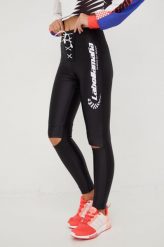 LaBellaMafia legginsy damskie kolor czarny z nadrukiem. Czarne legginsy LABELLAMAFIA, bez wzorów. W wyprzedaży za 214.99 zł.