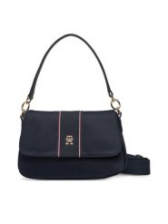 Tommy Hilfiger Torebka Poppy Conv. Crossover Corp AW0AW17168 Granatowy. Niebieskie torebki klasyczne Tommy Hilfiger, bez wzorów, z materiału, bez dodatków. Za 249.99 zł.