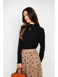 ASSUILI Kaszmirowy sweter w kolorze czarnym rozmiar: 34. Czarne swetry Assuili, bez wzorów, z kaszmiru, klasyczne, bez ramiączek. Za 114.44 zł.