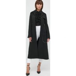 Victoria Beckham płaszcz wełniany kolor czarny przejściowy. Czarne płaszcze VICTORIA BECKHAM, bez wzorów, z materiału, klasyczne, bez kaptura. W wyprzedaży za 3,599.90 zł.