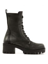 Lazamani Skórzane botki w kolorze antracytowym rozmiar: 38. Czarne botki Lazamani, bez wzorów, eleganckie, bez obcasa, bez zapięcia. Za 300.92 zł.