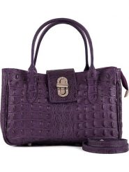 Lia Biassoni Skórzana torebka w kolorze fioletowym - 26 x 17 x 12 cm rozmiar: onesize. Różowe torebki klasyczne Lia Biassoni, bez wzorów, z materiału, przez ramię, bez dodatków. Za 268.55 zł.