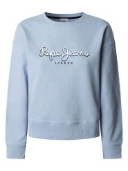 Pepe Jeans Bluza "Maddy" w kolorze błękitnym rozmiar: XS. Niebieskie bluzy Pepe Jeans, xs, bez wzorów, z bawełny, bez kaptura. Za 150.02 zł.