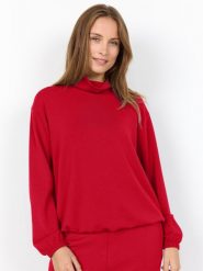 Soyaconcept® Bluza damska - SC-Banu Kobiety Sztuczne włókno czerwony jednolity, M. Czerwone bluzy m, bez wzorów, z włókna, bez kaptura. Za 249.95 zł.