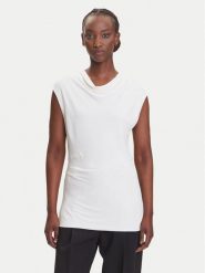BOSS Bluzka Elamma 50541896 Biały Slim Fit. Białe bluzki Boss, s, bez wzorów, z wiskozy, bez kołnierzyka, bez ramiączek. Za 479.99 zł.