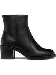 Geox Skórzane botki "Serilda" w kolorze czarnym rozmiar: 36. Czarne botki Geox, bez wzorów, eleganckie, bez obcasa, bez zapięcia. Za 220.12 zł.