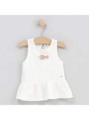 Cotton Fish Top w kolorze kremowym rozmiar: 92. Brązowe topy Cotton Fish, bez wzorów, z bawełny, bez kołnierzyka, bez ramiączek. Za 89.05 zł.