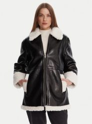 French Connection Kurtka z imitacji skóry 70ZAL Czarny Regular Fit. Czarne kurtki French Connection, xs, bez wzorów, ze skóry, bez kaptura. Za 819.99 zł.