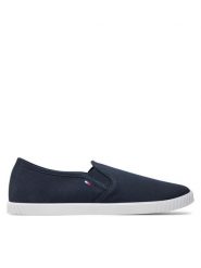 Tommy Hilfiger Tenisówki Canvas Slip-On Sneaker FW0FW07806 Granatowy. Niebieskie trampki Tommy Hilfiger, bez wzorów, z materiału, bez zapięcia. Za 189.99 zł.