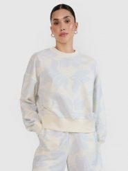 4F Bluza dresowa nierozpinana bez kaptura damska - multikolor M. Bluzy bez kaptura 4f, m, bez wzorów, z bawełny, bez kaptura. W wyprzedaży za 99.99 zł.