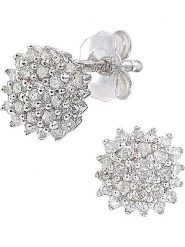 Revoni Złote kolczyki-wkrętki z diamentami rozmiar: onesize. Szare kolczyki Revoni, z diamentem, złote. Za 1,840.99 zł.