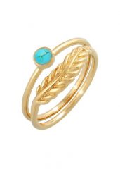 Elli Damski zestaw piór Howlit turkusowy Boho Trend Lata w srebrze próby 925 Sterling Silver Pierścionki 1 ct. Niebieskie pierścionki Elli, srebrne. Za 248.99 zł.