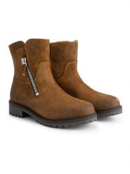 TRAVELIN' Skórzane botki "Venning" w kolorze jasnobrązowym rozmiar: 39. Brązowe botki Travelin', bez wzorów, bez obcasa, bez zapięcia. Za 520.90 zł.