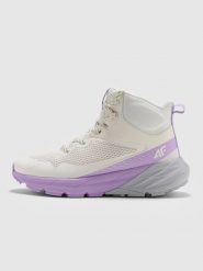 4F Wysokie buty trekkingowe SPEED HIKER z membraną damskie - fioletowe 37. Fioletowe buty trekkingowe 4f, z gumy, bez zapięcia. Za 399.99 zł.