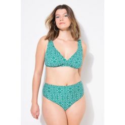 Damskie Figi od bikini figi wysoki stan nadruk ikatowy. Zielone bikini Ulla Popken, bez wzorów, z elastanu. Za 93.99 zł.