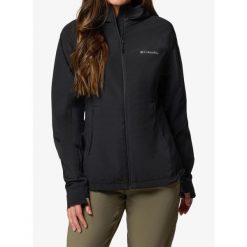 Kurtka damska Columbia Sweet As III Hooded Softshell. Czarne kurtki przejściowe sportowe Columbia, bez wzorów, z softshellu, bez kaptura, trekkingowe. Za 414.69 zł.