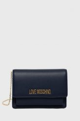 Love Moschino torebka kolor granatowy. Niebieskie listonoszki Love Moschino, bez wzorów, na ramię, bez dodatków. W wyprzedaży za 474.99 zł.