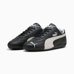 Buty sportowe Puma SPEEDCAT LTHR 40317502. Czarne buty treningowe Puma, bez wzorów, z gumy, bez zapięcia. Za 321.33 zł.