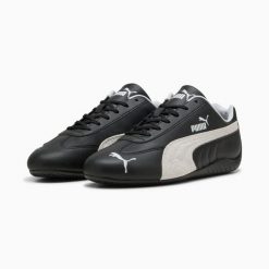 Buty sportowe unisex Puma SPEEDCAT LTHR czarne 40317502 r 46. Czarne buty treningowe Puma, bez wzorów, z gumy, bez zapięcia. Za 302.99 zł.