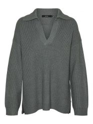 Vero Moda Sweter "Luna" w kolorze szarym rozmiar: S. Szare swetry Vero Moda, s, bez wzorów, ze splotem, bez ramiączek. Za 74.99 zł.