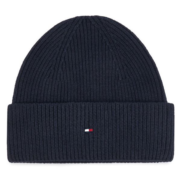 Czapka Tommy Hilfiger. Niebieskie czapki zimowe Tommy Hilfiger, bez wzorów. Za 189.99 zł.
