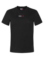 Tommy Jeans T-Shirt Party Flag DW0DW21965 Czarny Regular Fit. Czarne t-shirty Tommy Jeans, xs, bez wzorów, z bawełny, bez kołnierzyka, bez ramiączek. Za 219.99 zł.