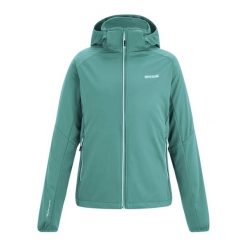 Kurtka Softshellowa Damska Bourda. Niebieskie kurtki przejściowe sportowe Regatta, xl, bez wzorów, z materiału, z kapturem. Za 286.99 zł.