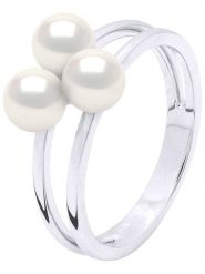 ATELIERS SAINT GERMAIN Srebrny pierścionek z perłami rozmiar: 60. Białe pierścionki ATELIERS SAINT GERMAIN, z perłą, srebrne. Za 347.99 zł.