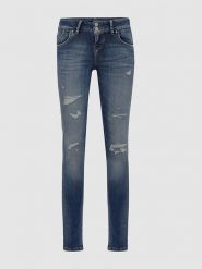 LTB Dżinsy "Molly M" - Slim fit - w kolorze granatowym rozmiar: W26/L32. Niebieskie jeansy LTB, l, z aplikacjami, ze skóry, klasyczne. Za 110.29 zł.