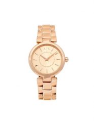 Armani Exchange Zegarek Audelle AX4408 Różowe złoto. Czerwone, analogowe zegarki Armani Exchange, ze stali. Za 889.99 zł.