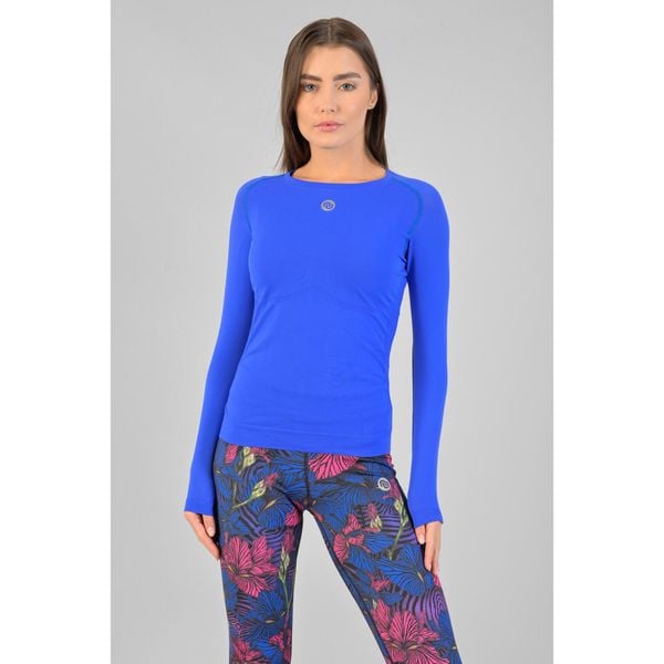 Koszulka z długim rękawem sportowa damska Nessi Sportswear Ultra. Niebieskie t-shirty sportowe NESSI SPORTSWEAR, bez wzorów, bez ramiączek, do biegania. Za 339.00 zł.