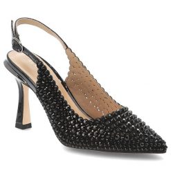 Czarne Czółenka Alma En Pena Eleganckie Obuwie Damskie Na Szpilce. Czarne czółenka Alma En Pena, bez wzorów, eleganckie, bez obcasa, na obcasie, bez zapięcia. Za 518.99 zł.