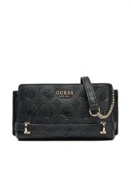 Guess Torebka HWPD96 30720 Czarny. Czarne listonoszki Guess, z aplikacjami, ze skóry, bez dodatków. Za 359.99 zł.