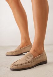 Beżowe Marszczone Mokasyny VICES z Wkładką ze Skóry Naturalnej Nerihaneh. Brązowe mokasyny Born2be, bez wzorów, z jeansu. Za 89.99 zł.