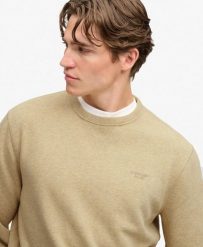 Superdry Bluza Essential Stacked Logo z dekoltem crew, bawełna organiczna i. Brązowe bluzy Superdry, s, bez wzorów, z bawełny, bez kaptura. Za 379.15 zł.