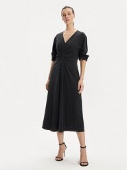 DKNY Sukienka codzienna D2A4BIAM Szary Regular Fit. Szare sukienki DKNY, na co dzień, bez wzorów, z lyocellu, bez kołnierzyka, bez ramiączek, proste. Za 469.99 zł.