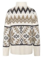 KARI TRAA Sweter "Amelia" w kolorze biało-beżowo-antracytowym rozmiar: L. Białe swetry Kari Traa, l, bez wzorów, z wełny, bez ramiączek. Za 484.31 zł.