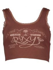 Roxy Top "Vintage" w kolorze jasnobrązowym rozmiar: S. Brązowe topy Roxy, s, bez wzorów, z koronki, vintage, bez kołnierzyka, bez ramiączek. Za 88.64 zł.