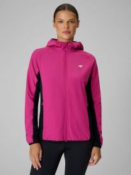 4F Bluza trekkingowa Primaloft Active damska - różowa M. Czerwone bluzy 4f, l, bez wzorów, z materiału, klasyczne, bez ramiączek, bez kaptura. Za 249.99 zł.